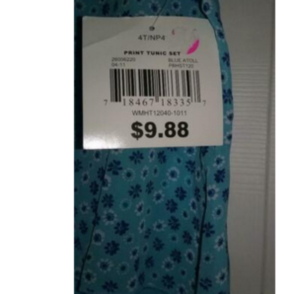 New With Tag Girls 4T 2-Piece Top and Pants Blue - Picture 4 of 4